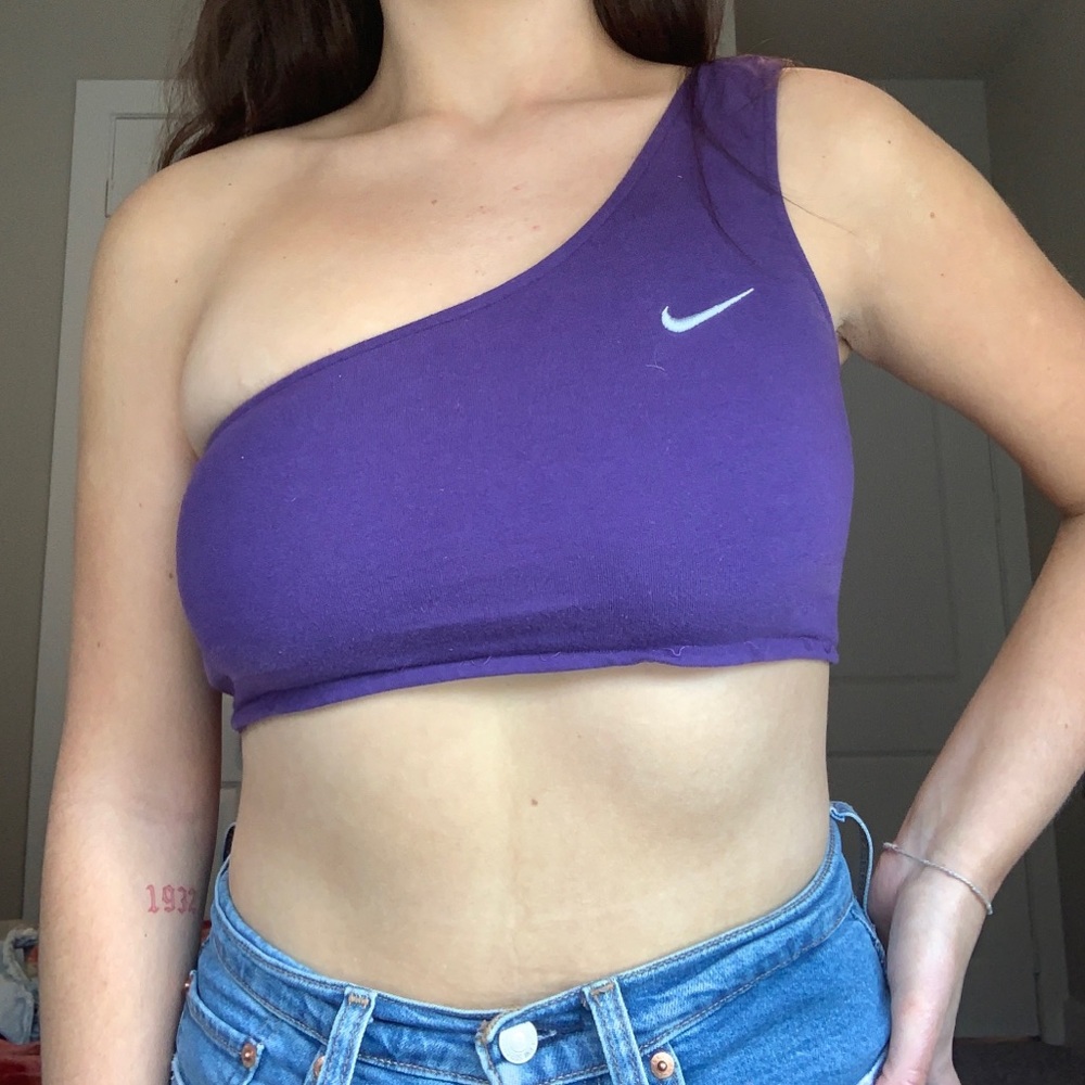 Nike Reworked One Shoulder Crop Top NWOT